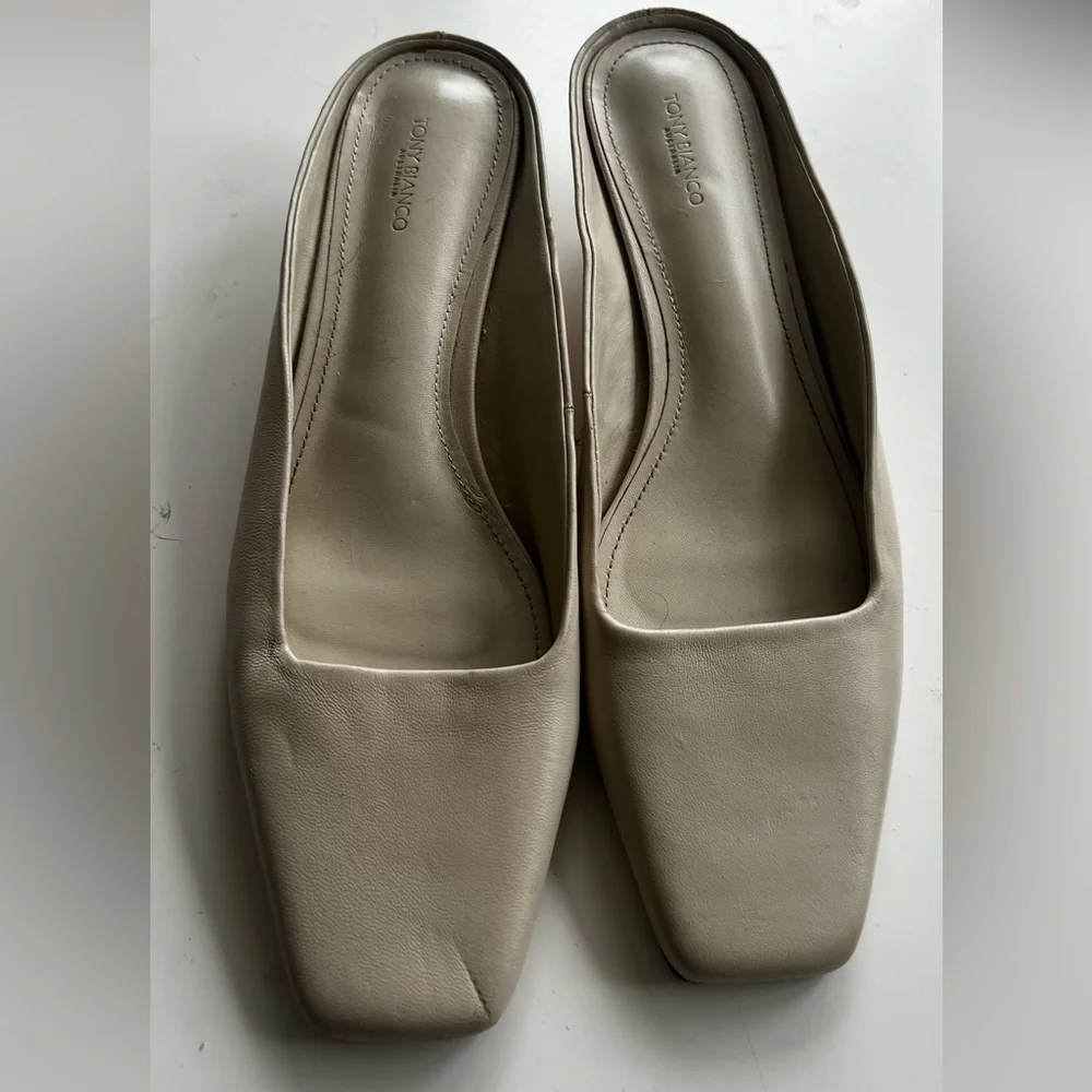 Tony Bianco Ivory Panther Mule Heels in 8.5 - Picture 3 of 5